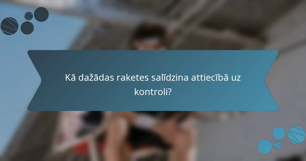Kā dažādas raketes salīdzina attiecībā uz kontroli?